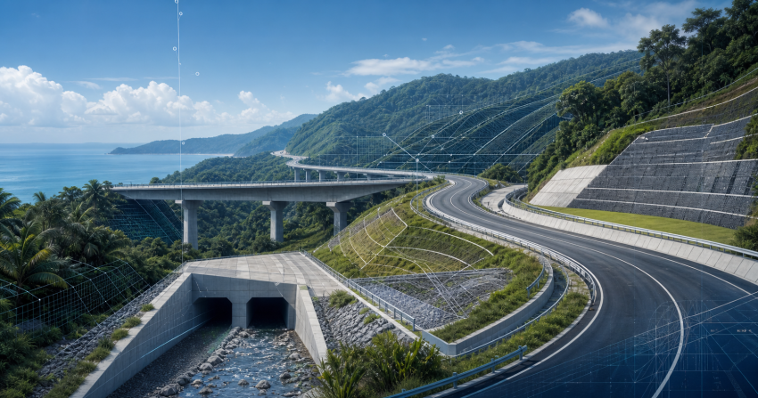 Road and highway engineering project in Sabah