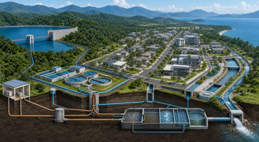 Water supply, sewerage and drainage engineering infrastructure in Sabah